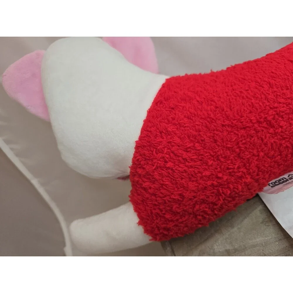 Room Essentials Target Valentine Dog Shaped Toss Pillow Red Heart 18” Plush New